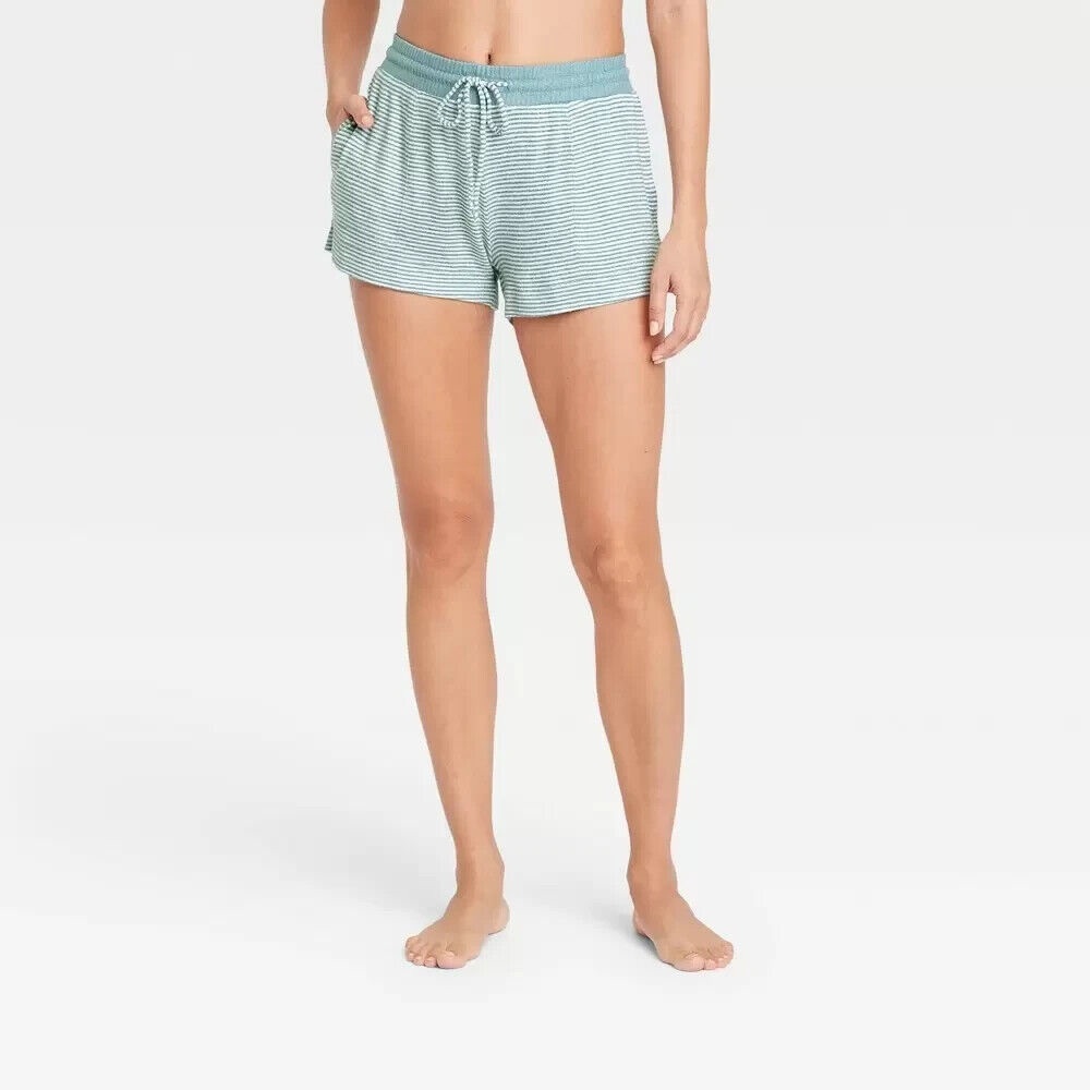 Target Star’s Above Pajama Shorts Blue White Stripe Cozy Lounge Pull On